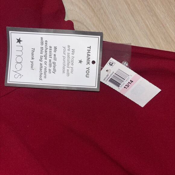 B Darlin Red Fit and Flare Party Dress with Beaded Detail, Size 13/14, NWT - Picture 7 of 7